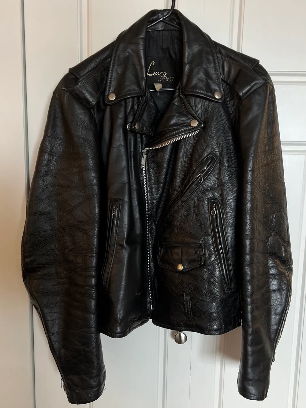 Leather motorcycle jacket - Picture 3 of 5